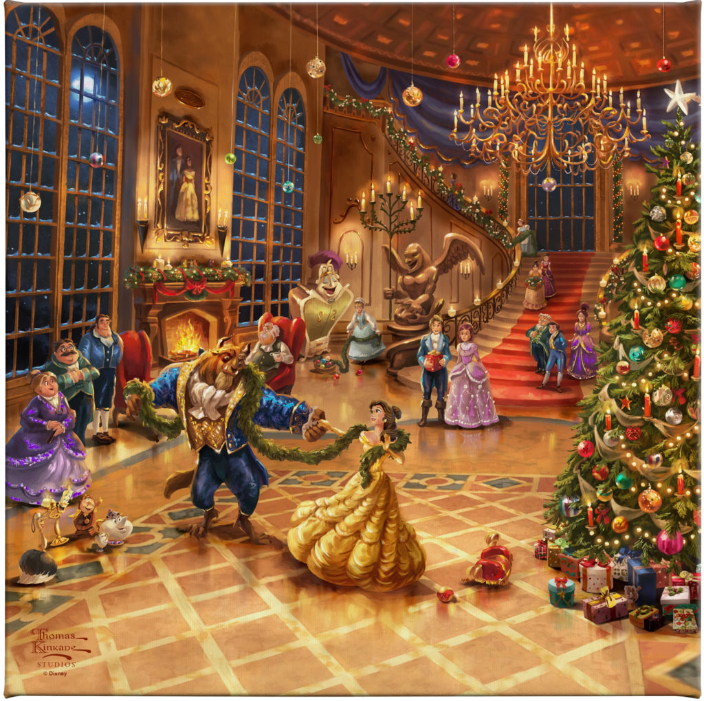 Beauty And The Beast Christmas Celebration 14X14 - LightHouse Galleries